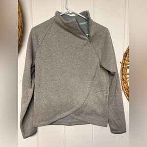 Athleta Girl heather grey mock neck sweatshirt